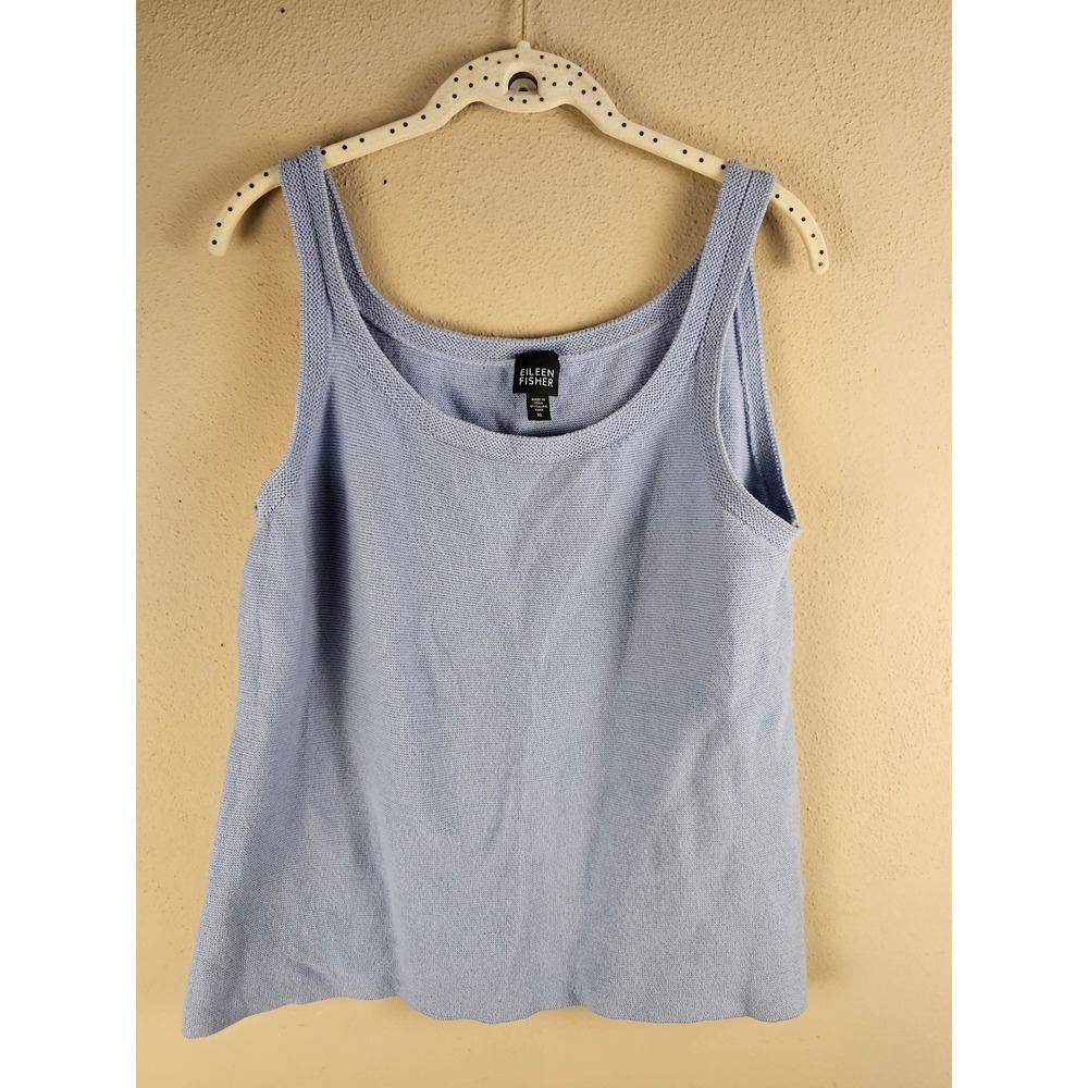 Eileen Fisher Womens Purple Merino Wool Sweater Tank Top XL